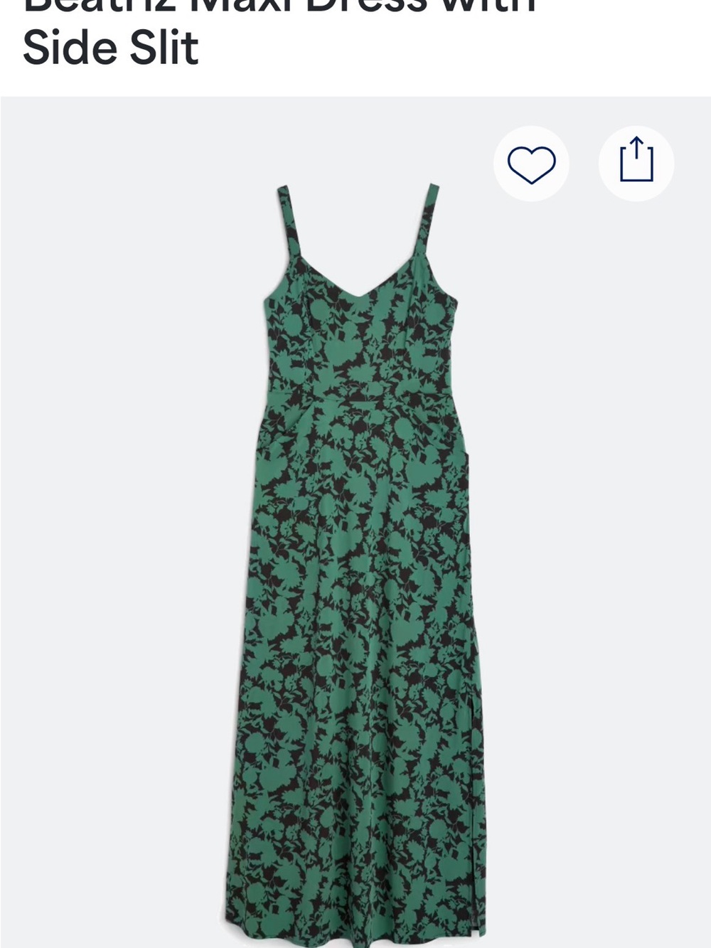 41 Hawthorn Green and Black Floral Maxi Dress